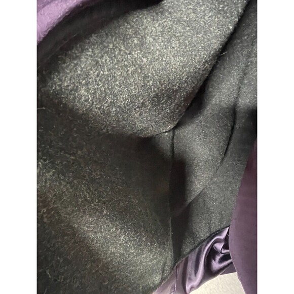 Kristen Blake Trench Coat Purple Polyester Wool Blend Lined Plus Size 16 - Picture 6 of 11